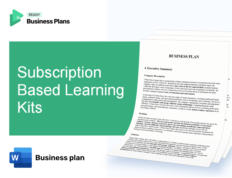 Subscription Based Learning Kits Business Plan