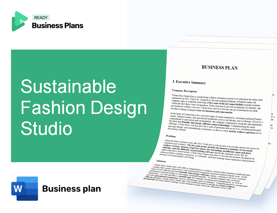 Sustainable Fashion Design Studio Business Plan