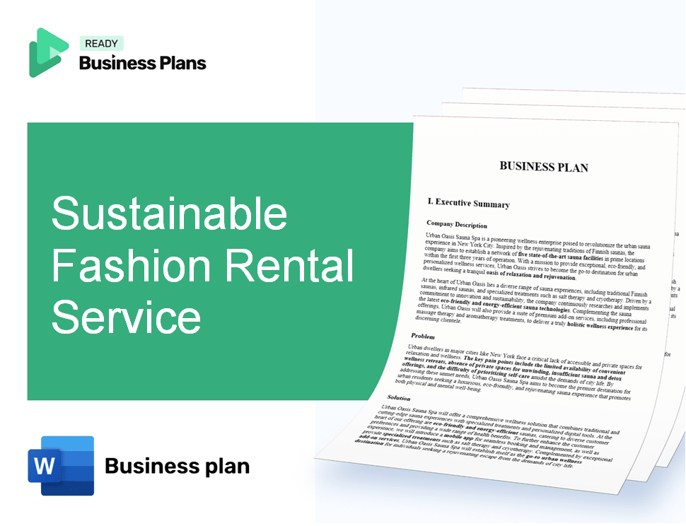 Sustainable Fashion Rental Service Business Plan