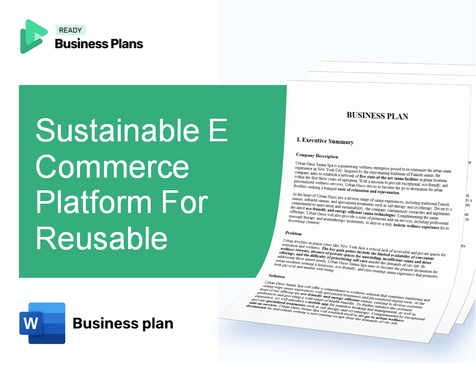 Sustainable E Commerce Platform For Reusable Products Business Plan