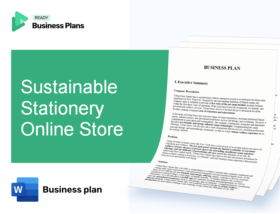 Sustainable Stationery Online Store Business Plan