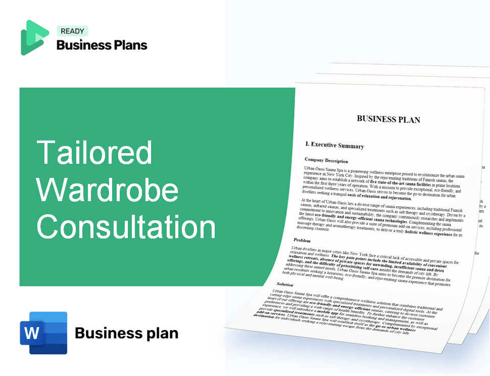 Tailored Wardrobe Consultation Business Plan