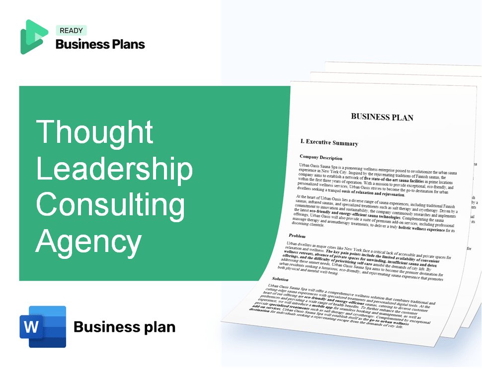 Thought Leadership Consulting Agency Business Plan