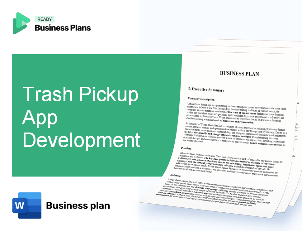 Trash Pickup App Development Business Plan