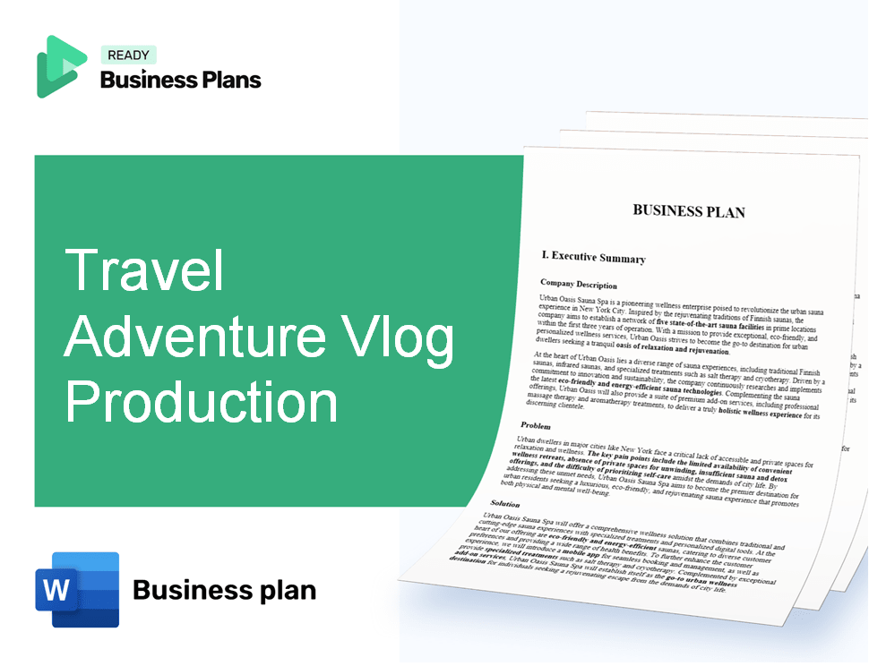 Travel Adventure Vlog Production Business Plan