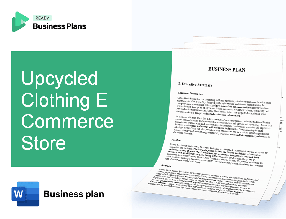 Upcycled Clothing E Commerce Store Business Plan