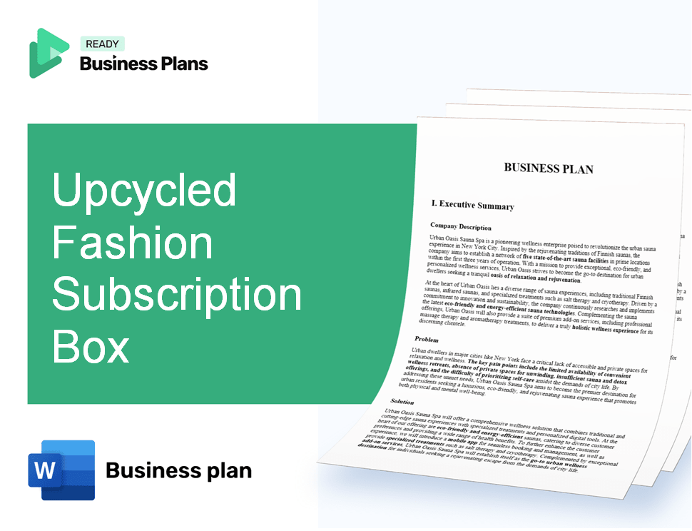 Upcycled Fashion Subscription Box Business Plan