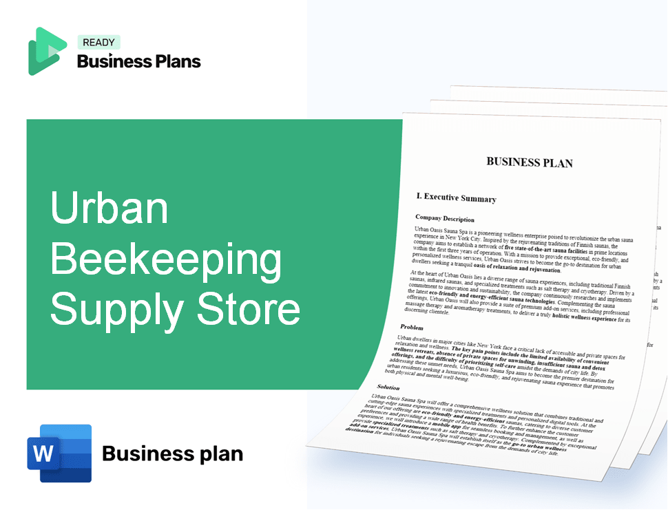 Urban Beekeeping Supply Store Business Plan