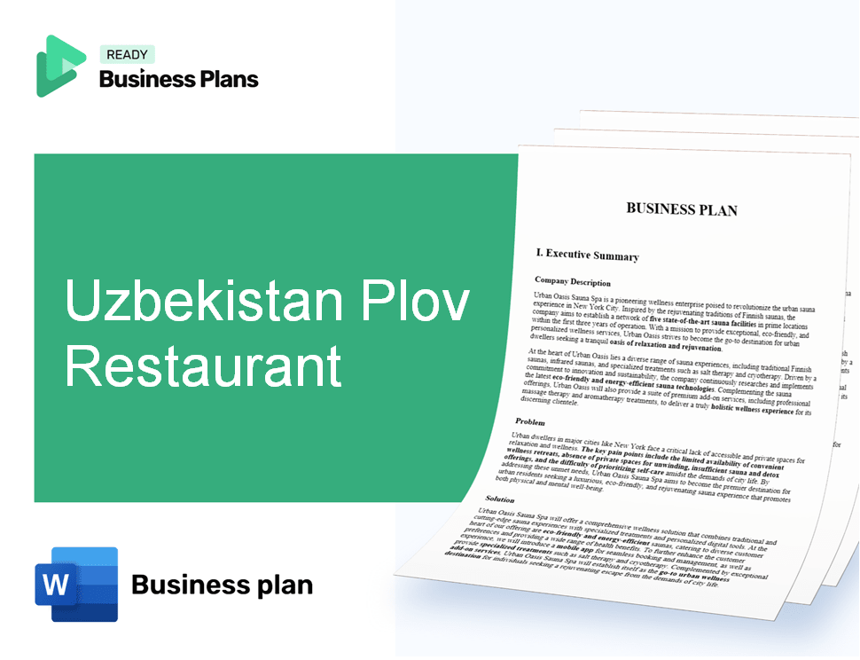 Uzbekistan Plov Restaurant Business Plan