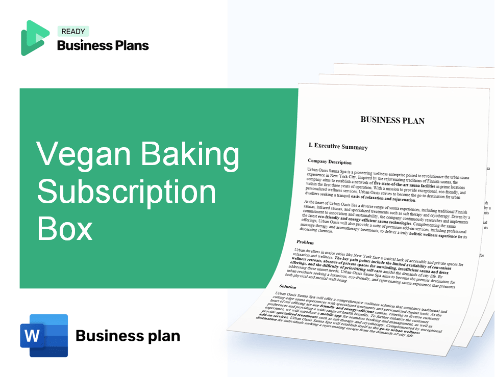 Vegan Baking Subscription Box Business Plan