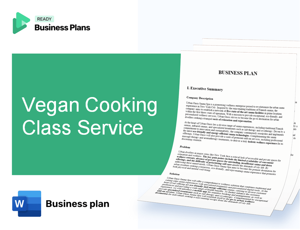 Vegan Cooking Class Service Business Plan