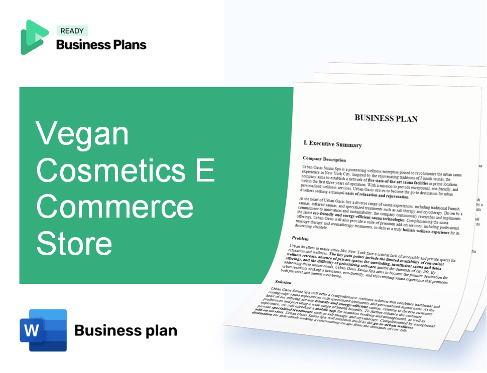 Vegan Cosmetics E Commerce Store Business Plan