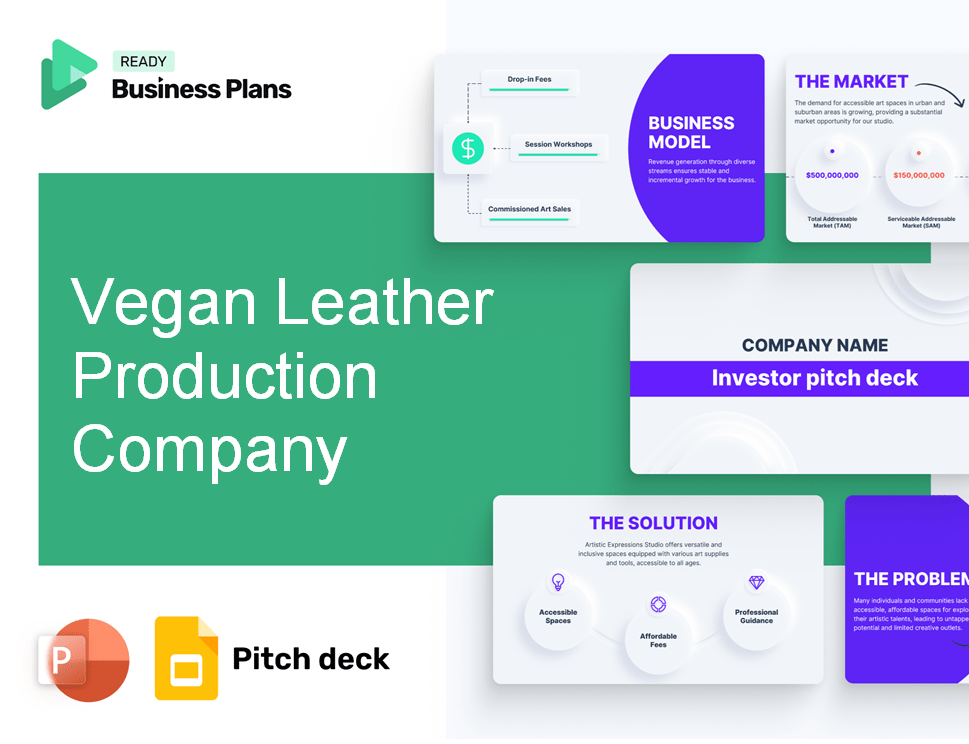 Vegan Leather Production Company Pitch Deck