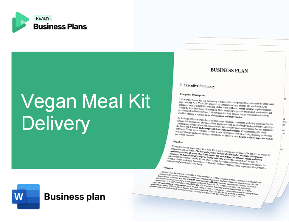 Vegan Meal Kit Delivery Business Plan