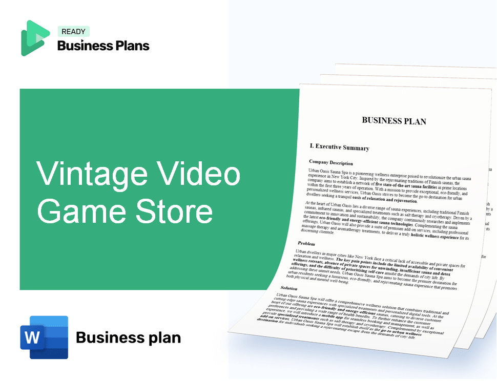 Vintage Video Game Store Business Plan