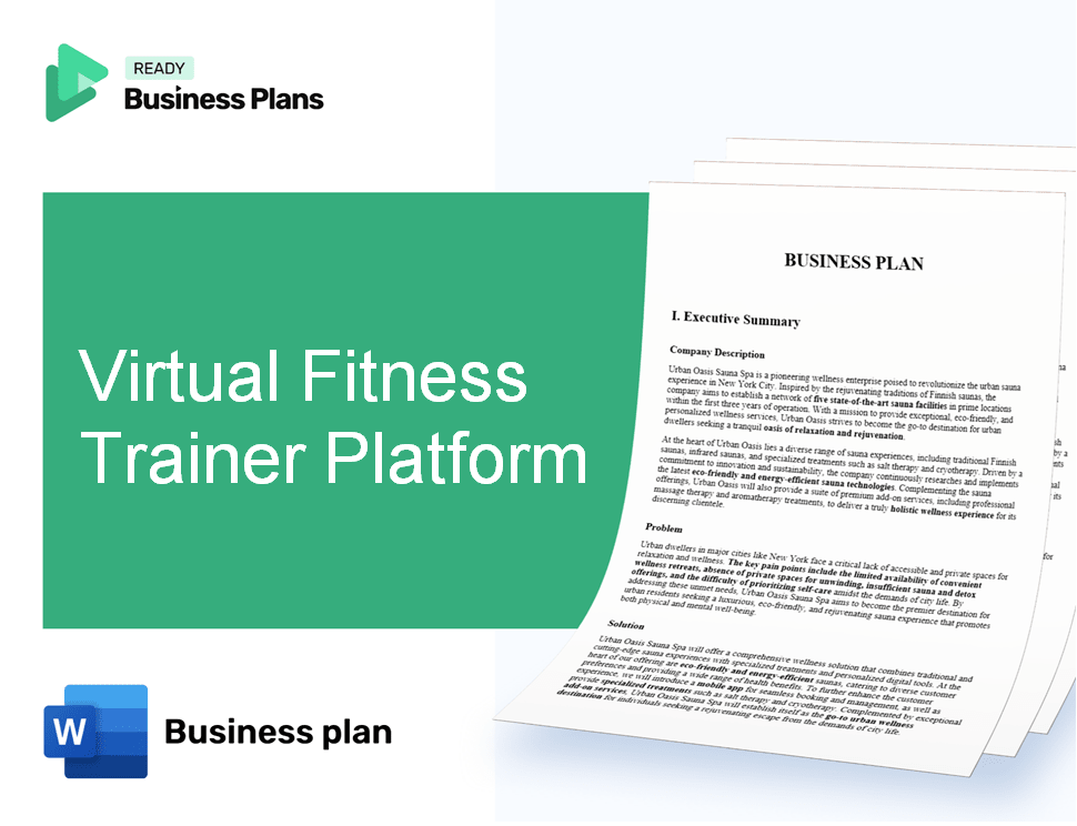 Virtual Fitness Trainer Platform Business Plan