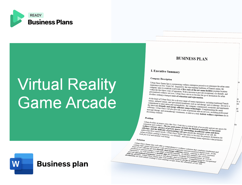 Virtual Reality Game Arcade Business Plan