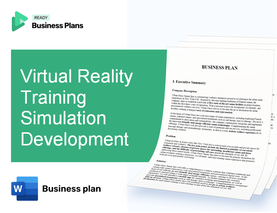 Virtual Reality Training Simulation Development Business Plan