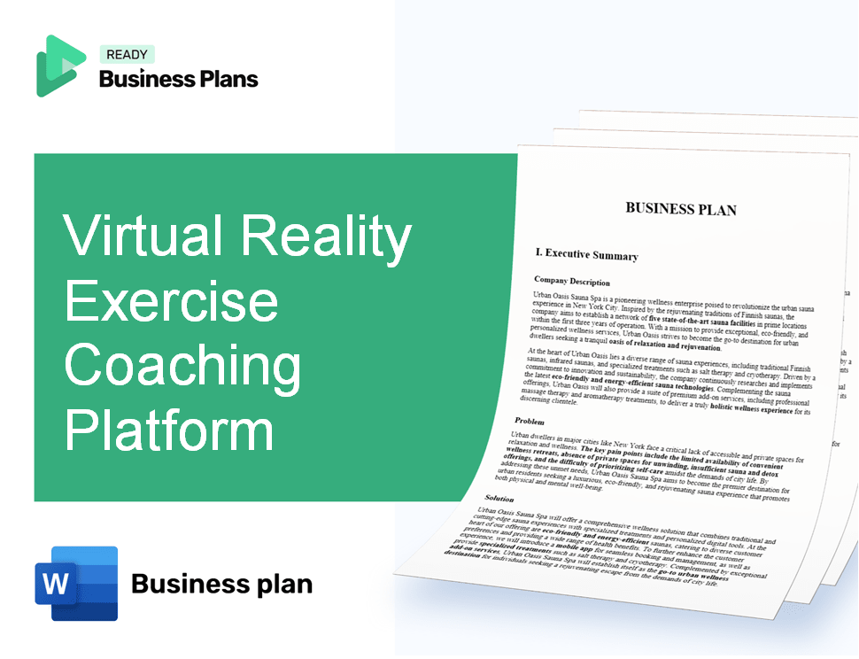 Virtual Reality Exercise Coaching Platform Business Plan