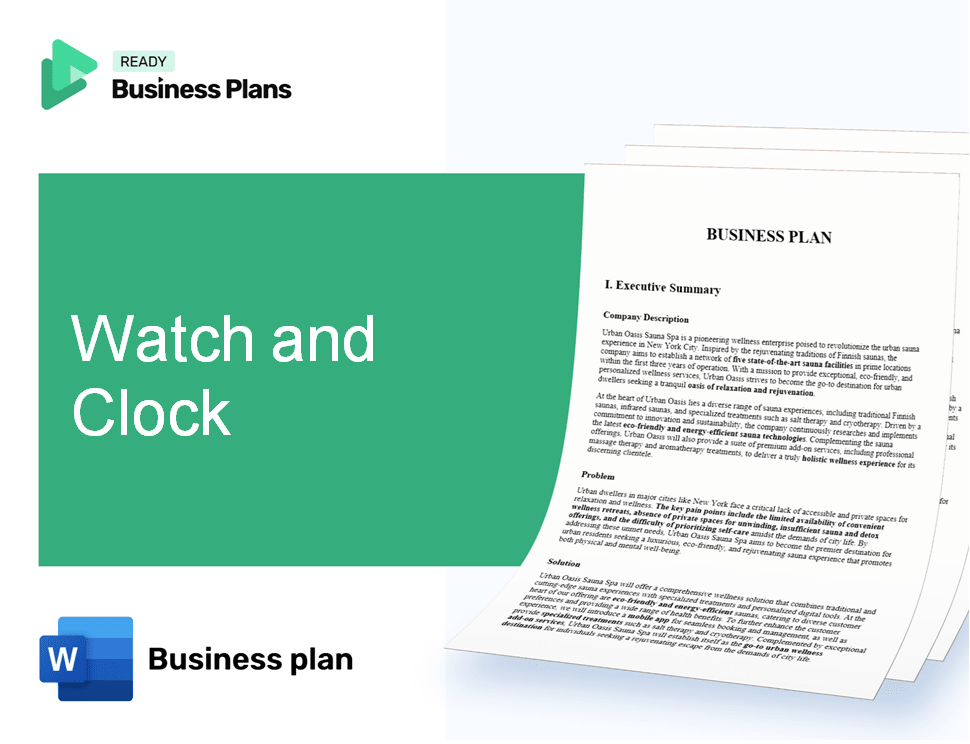 Watch and Clock Business Plan