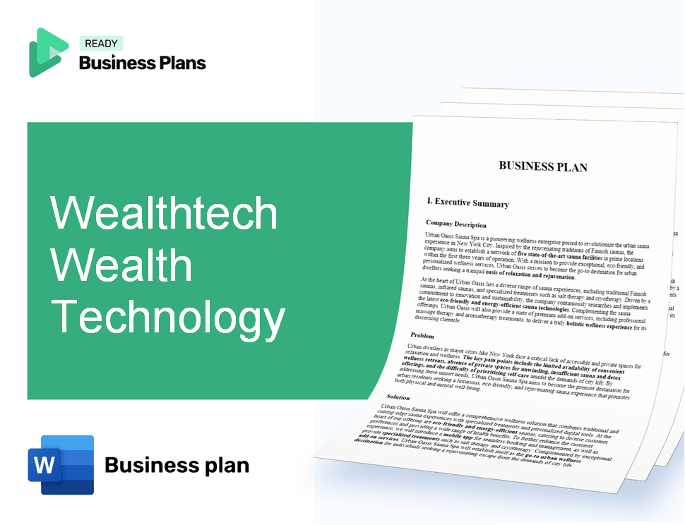 Wealthtech Wealth Technology Business Plan