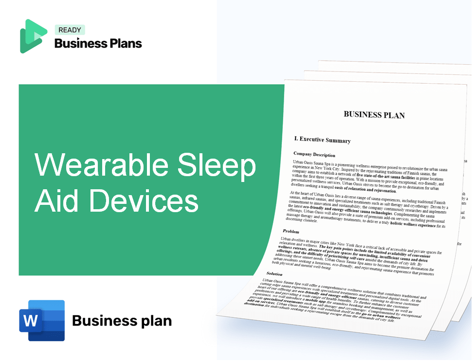 Wearable Sleep Aid Devices Business Plan