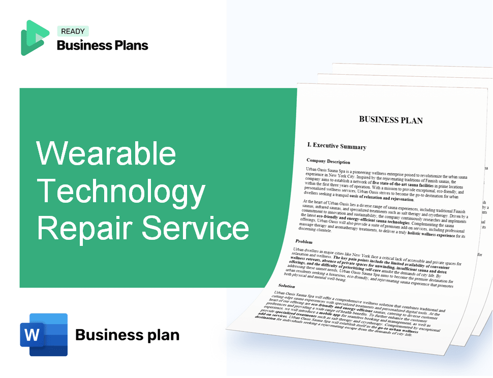 Wearable Technology Repair Service Business Plan