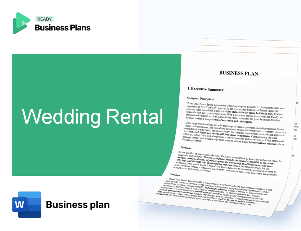 Wedding Rental Business Plan