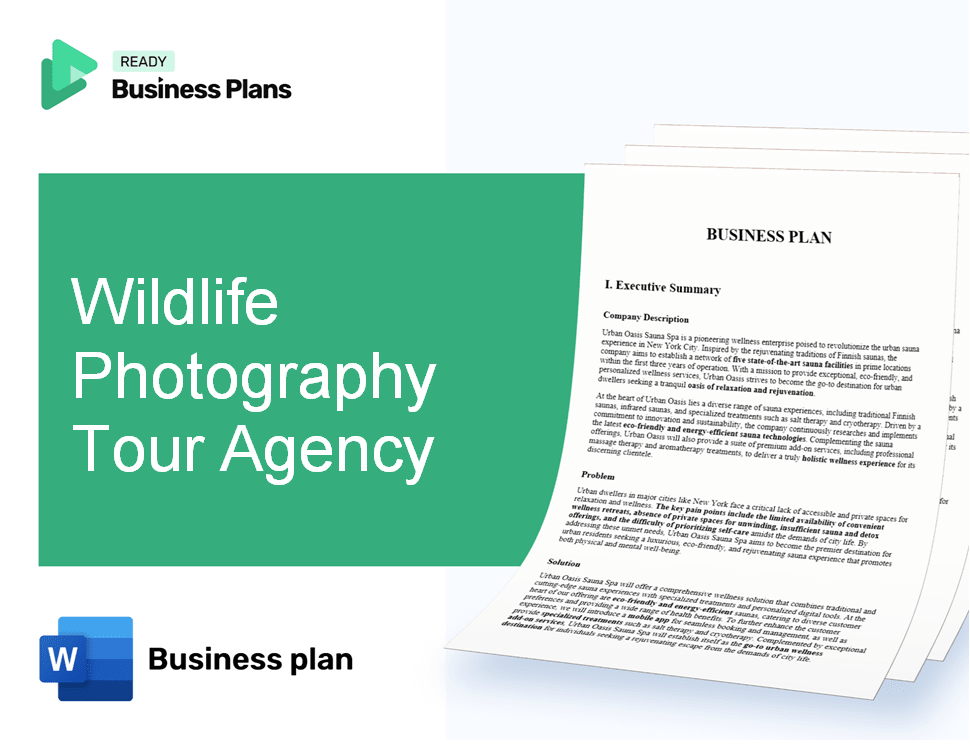 Wildlife Photography Tour Agency Business Plan