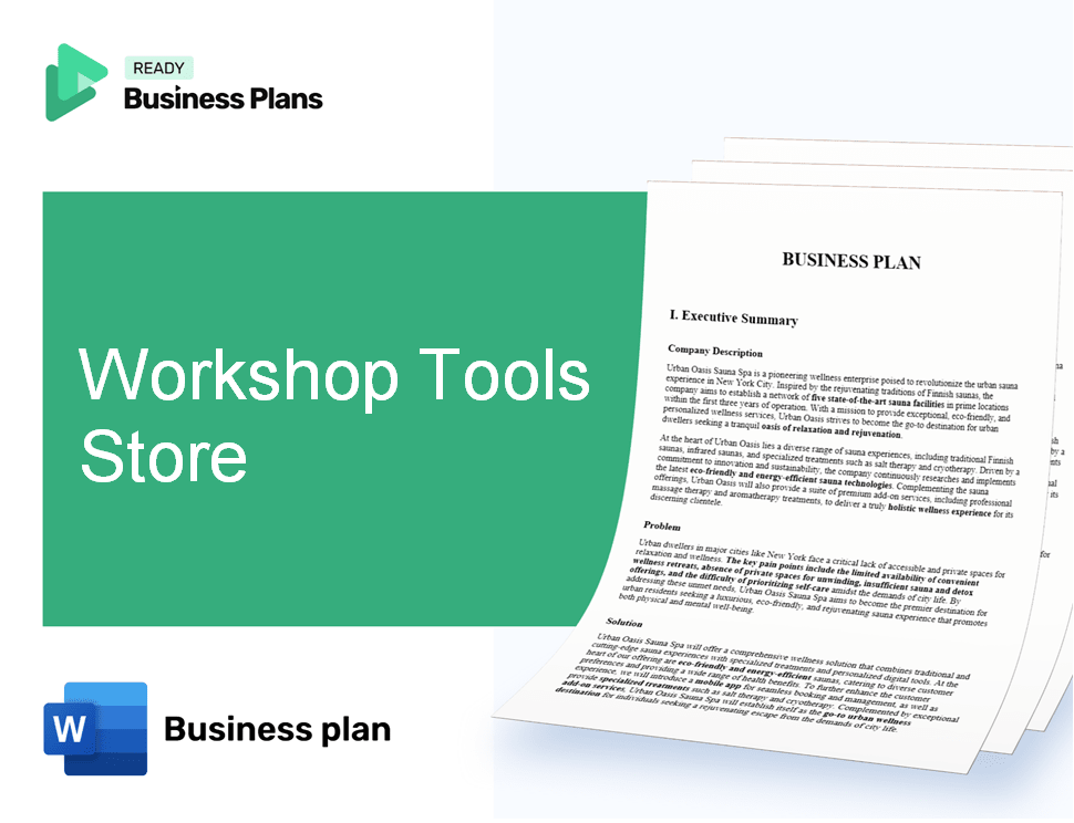 Workshop Tools Store Business Plan